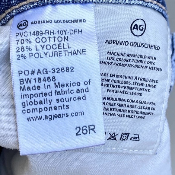 AG Adriano Goldschmied Women's Denim Hailey Ex-Boyfriend Roll-up Short Sz 26R - Picture 7 of 8